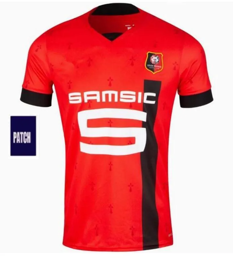 

2022/23 S Rennais Home Shirt CAMAVINGA BOURIGEAUD RAPHINHA NIANG HUNOU GRENIER Men's T-Shirt Maillot De Footbal