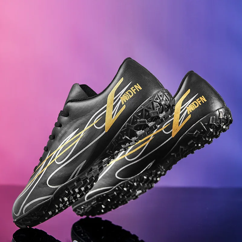 Professional Football Sneakers for Men Fashion Cool Long Spikes Soccer Shoes Outdoor Running Sports Shoes Size 32-47