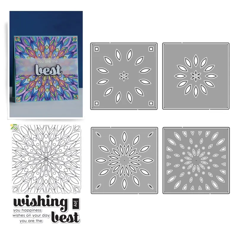 

2021 Layering Coverplate Dies New Metal Cutting Dies and Clear Stamps Scrapbooking For Paper Making Embossing Frame Card Craft