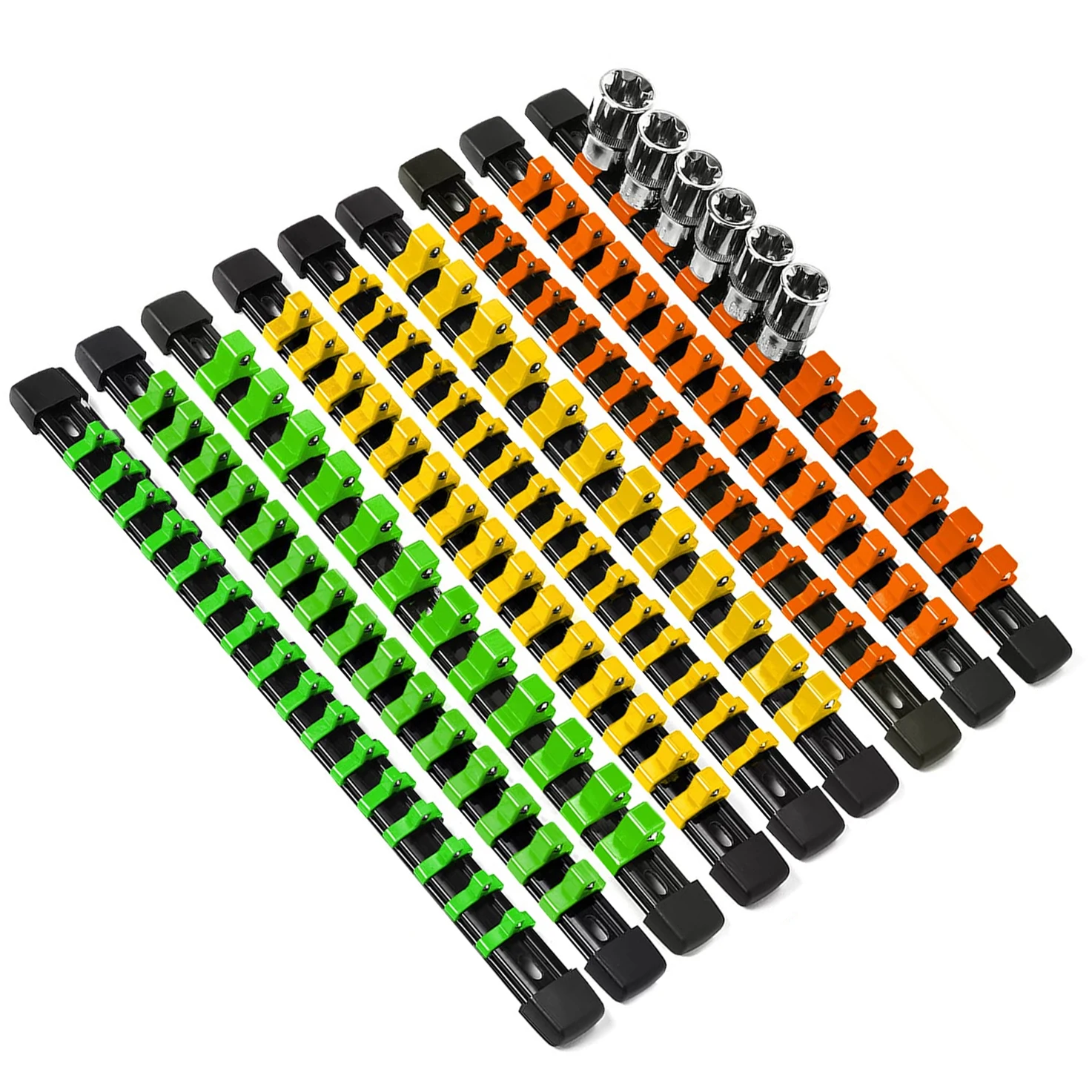 Socket Racks Yellow Green Orange