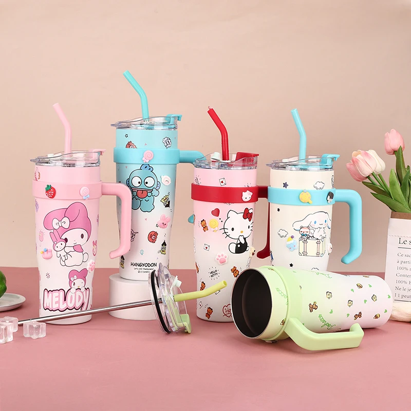1200 мл Sanrio Hello Kitty Kuromi My Melody Ice Cup мультяшный домашний автомобиль портативный