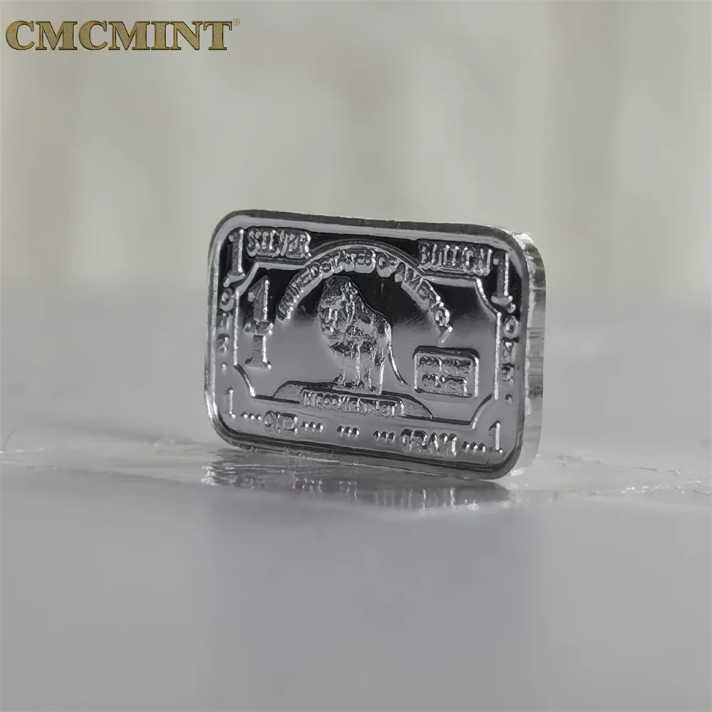 Стержень из чистого серебра с Львом 1 г |