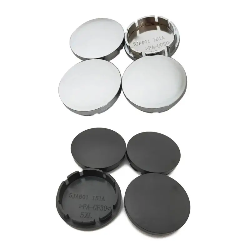 

4 Pcs/Set Black/Silver 56mm Vehicle Decor ABS Caps Universal Car Wheel for Rim Center Hubcap Car Wheel Center Cap for Ri