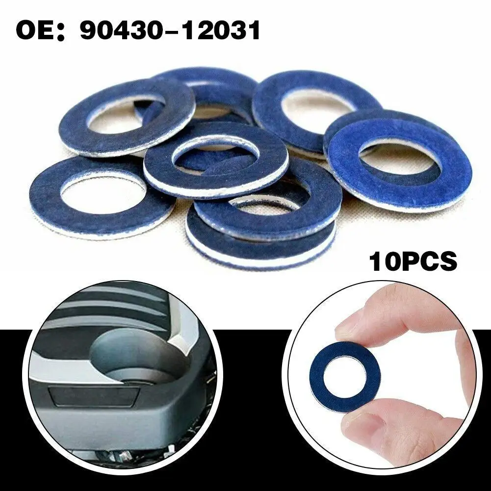 

Wiper 10x Car Engine Thread Oil Drain Sump Plug Gaskets Washer 12mm Hole Nut Seal Ring For Toyota Lexus OE# 90430-12031