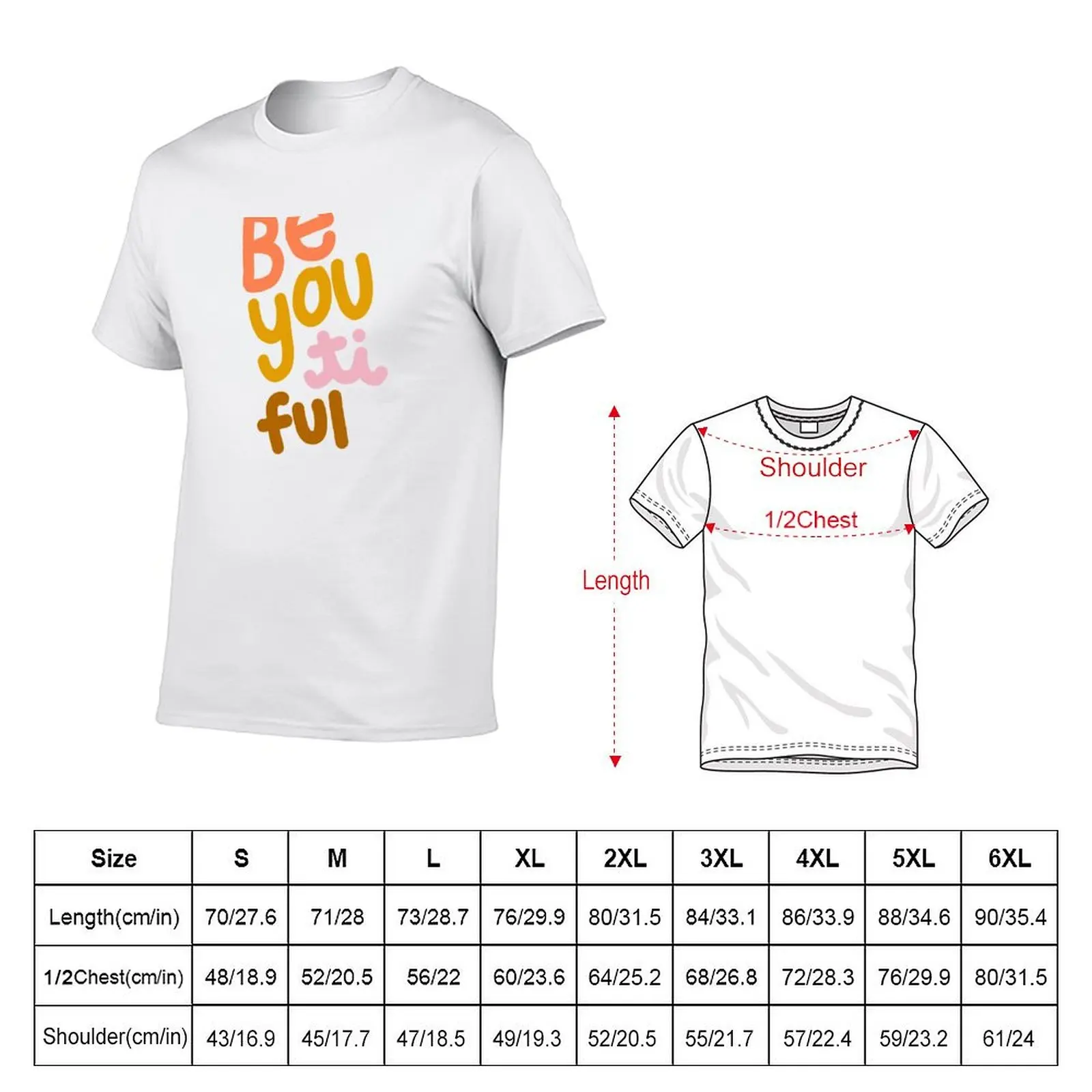 Фото Футболка BE YOU TIFUL, хлопковая рубашка с короткими рукавами для активного спорта №2