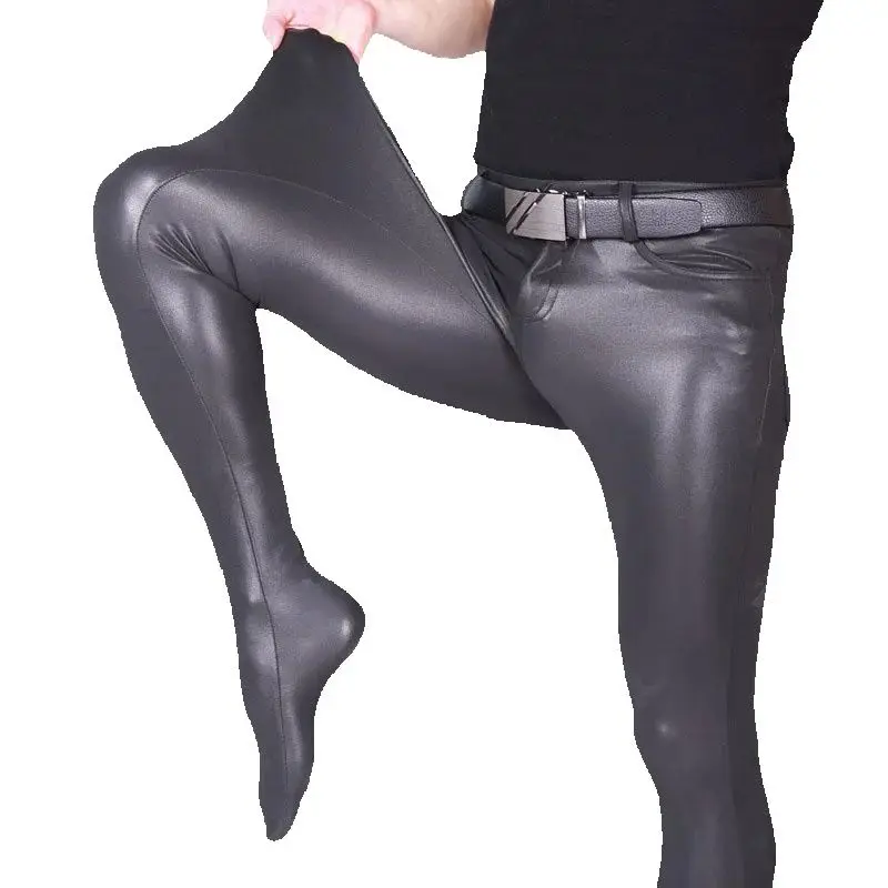 Модные сексуальные повседневные брюки мужские тонкие узкие леггинсы-карандаш