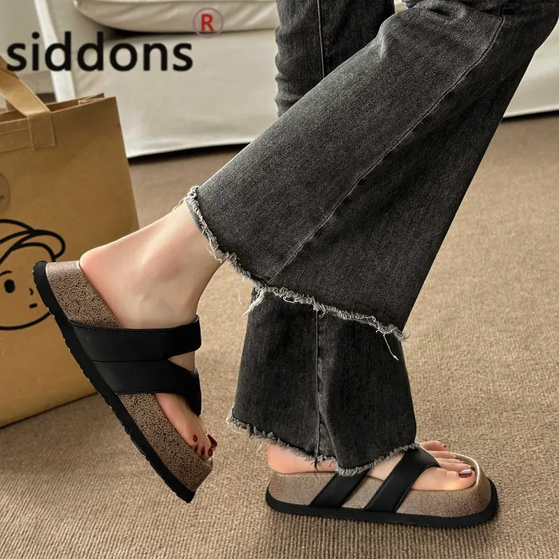 Summer women's flip-flops open toe platform casual sandals comfortable home slippers platform sandals