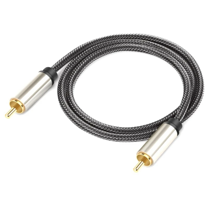 Цифровой коаксиальный кабель 24K позолоченные разъемы S/PDIF RCA штекер-RCA штекер для домашнего кинотеатра, HDTV, сабвуфера Y4QF
