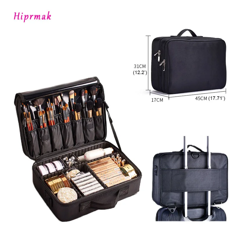 

Female Brand Profession Makeup Case Cosmetics Organizer Storage Box Cosmetic Organizer Nail Tool Suitcase for Women Make Up Bag