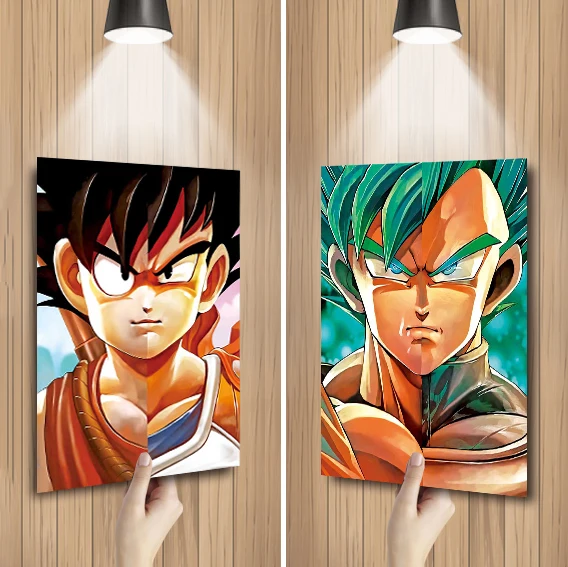 

Аниме DBZ, 3D Художественная живопись, Мультяшные 3D обои, пользовательские 3D линзы, флип-картина, настенная живопись, 3D украшение для стен