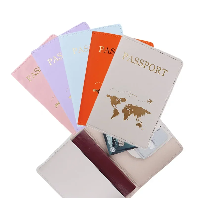 

Дорожная Обложка для паспорта из искусственной кожи, женский и мужской кошелек с отделениями для карт, Легкие аксессуары для путешествий, 1 шт.