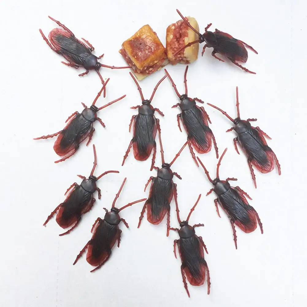 

20pcs/lot Special Model Simulation Fake Rubber Cock Cockroach Roach Simulated Roaches Toy Prank Funny Trick Joke Toys