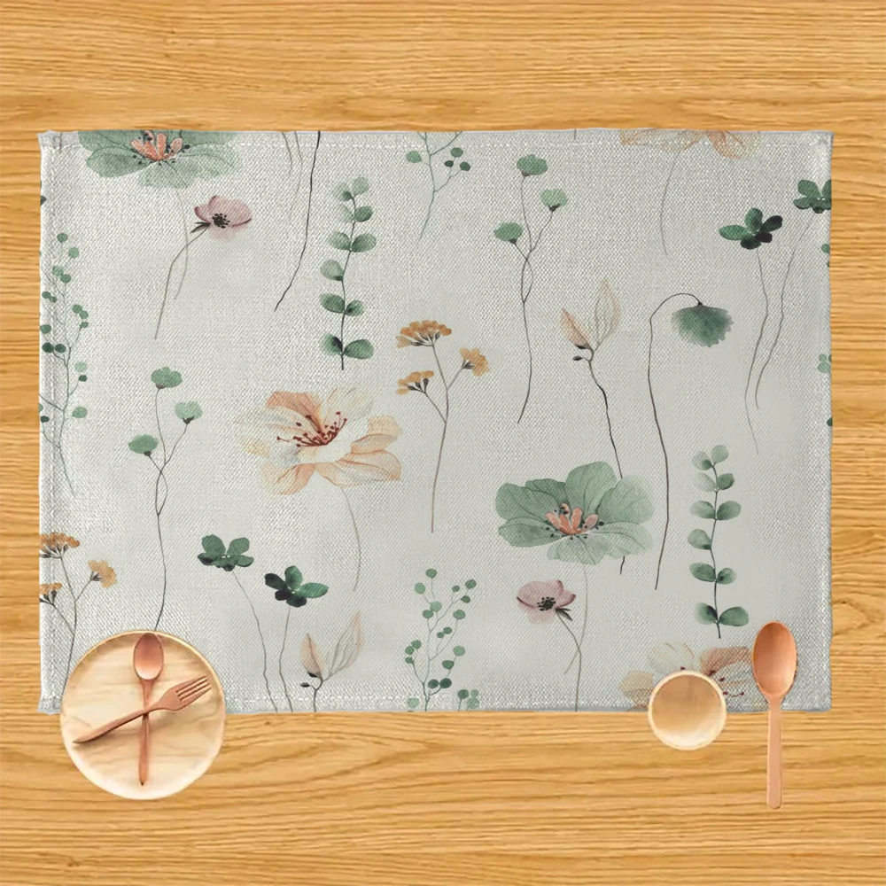 

Льняные коврики для стола с принтом 30x40 см