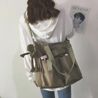 waterproof bag large capacity canvas bag female messenger korean student harajuku japanese one shoulder large bag tote bag