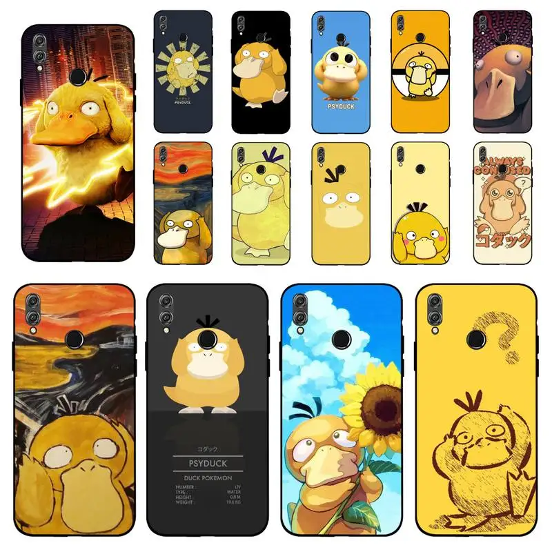 

BANDAI Pokemon Psyduck Phone Case for Huawei Honor 10 i 8X C 5A 20 9 10 30 lite pro Voew 10 20 V30