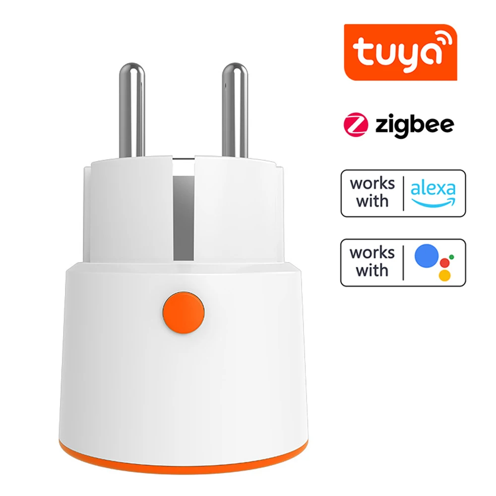 

Умный измеритель тока и напряжения Tuya ZigBee 16 А, вилка с обратным отсчетом, совместима с Alexa Google Home, голосовое управление