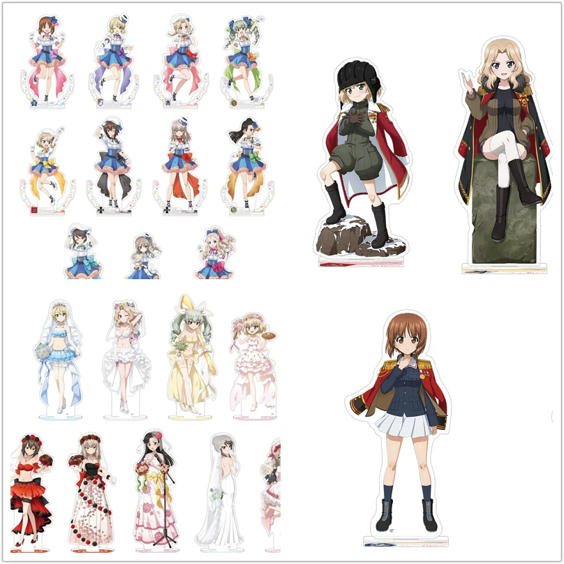 

GIRLS und PANZER Figure Doll GUP Anchovy Alice Shimada Nishizumi Miho saori Acrylic Figura Stand Model Toy