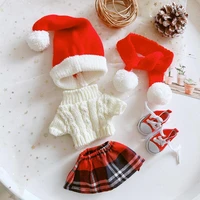 christmas 20cm idol dolls clothes toys outfit merry xmas eve sweater hat scarf accessories kids adults change dressing game