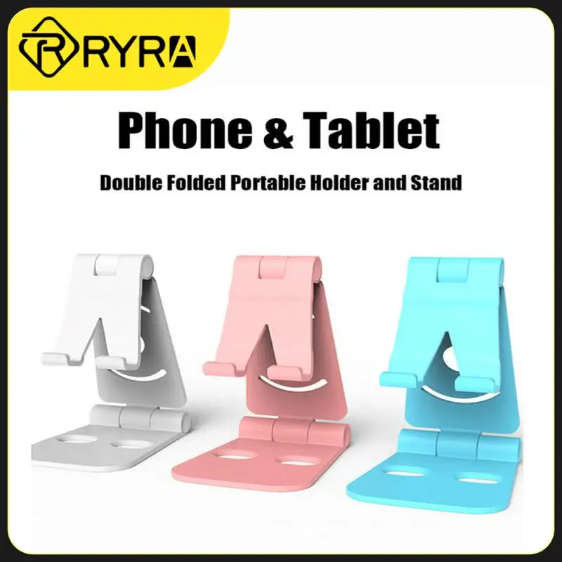 

RYRA Foldable Tablet Phone Desktop Phone Stand for iPad iPhone Samsung Desk Holder Adjustable Desk Bracket Smartphone Stand