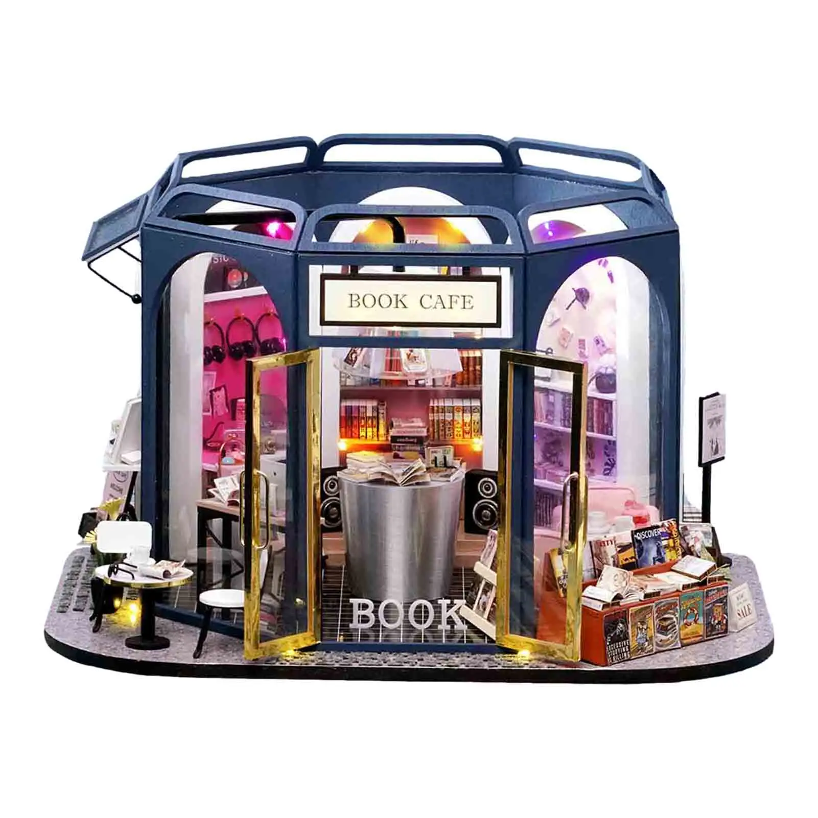 

Miniature House Kit Diy Miniature Dollhouse Kit DIY Dollhouse Miniature With Furniture And LED Light Creative Room For Valentine