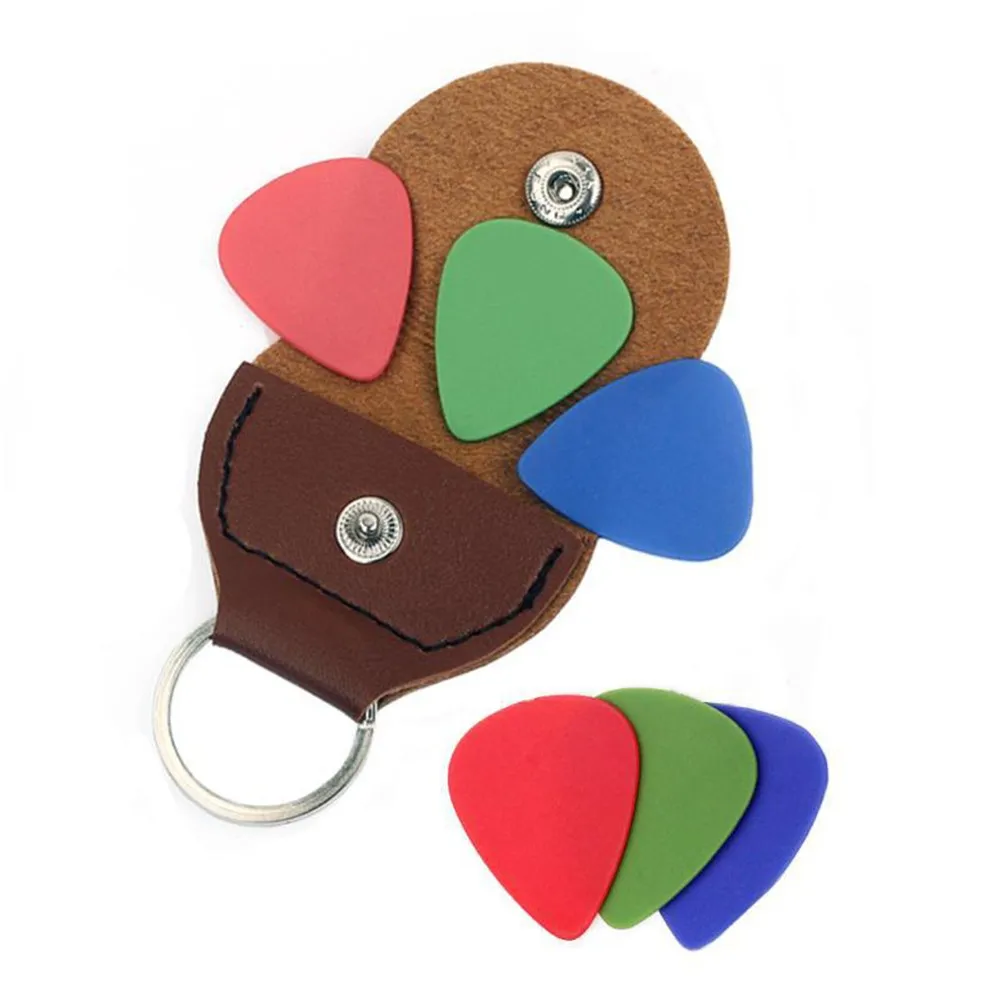 

Guitar Ukulele Bass Plectrum Pick Holder PU Leather Case Ke00000000000000000000S Picks Color Random Wholesale