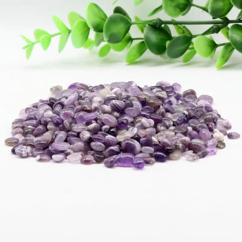 

5-8mm 100g Natural Amethyst Stone Marbles for Succulent Bonsai Fish Tank Vase Plant Home Garden Decor