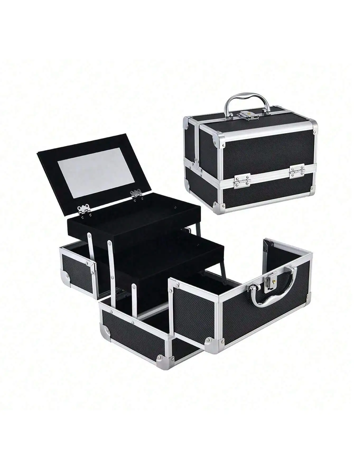 

Косметичка с замком и зеркалом