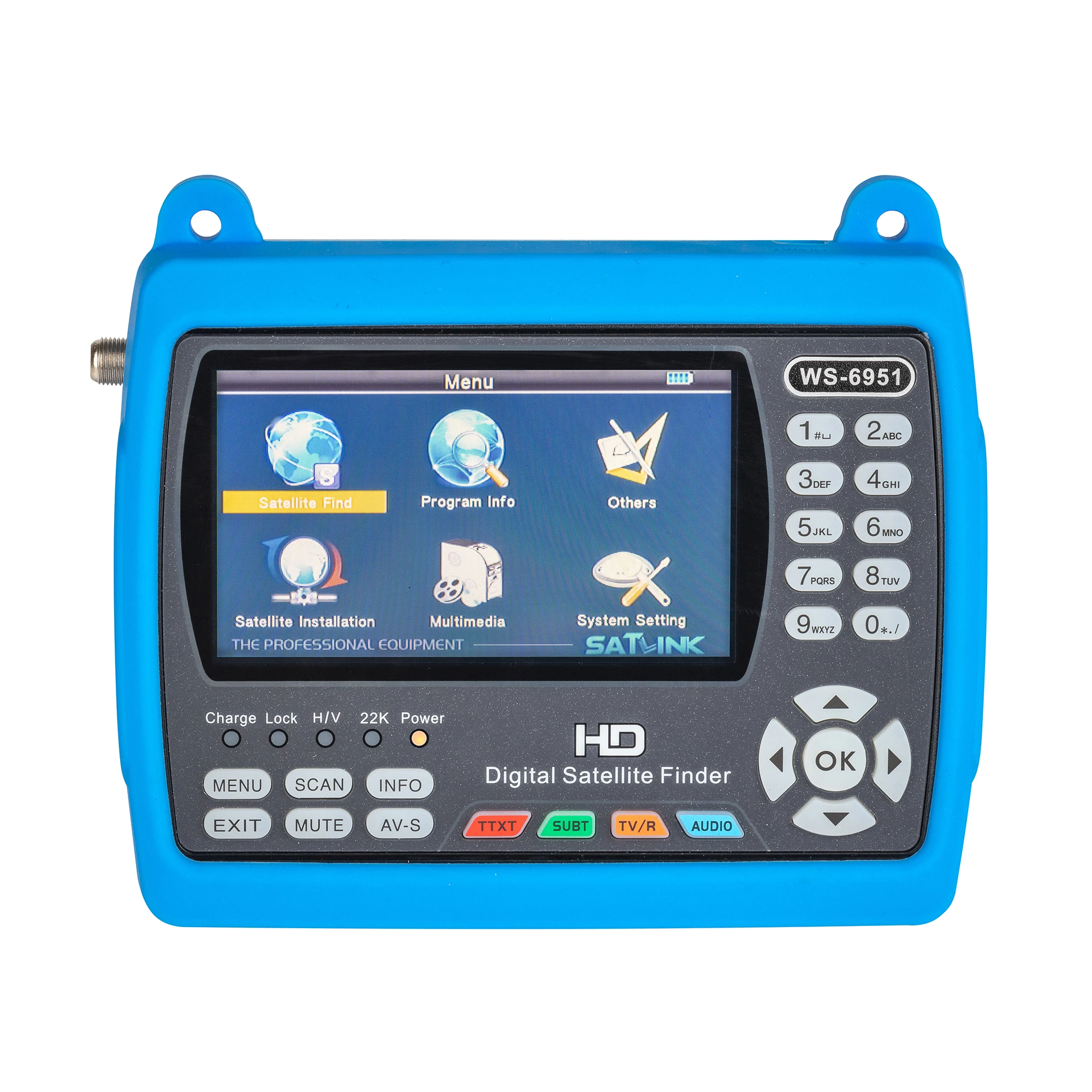 Satlink WS-6951 HD спутниковый измеритель 4 3 дюйма MPEG4 H.264 DVBS/S2 устройство обнаружения