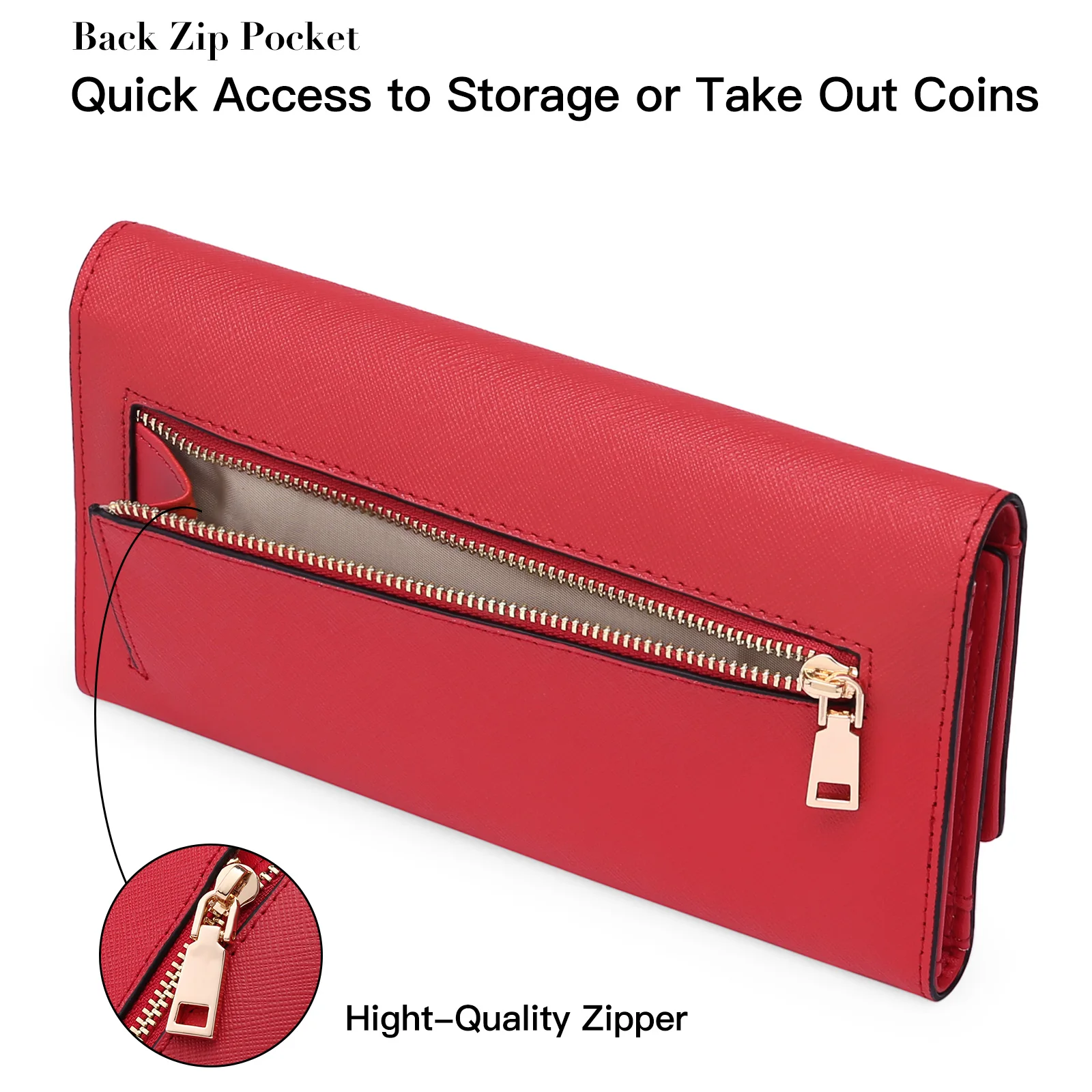 Women Wallet Anti Theft Leather Wallets For Woman Long Zipper Large Lady Clutch Bag Female Card Holder Purse