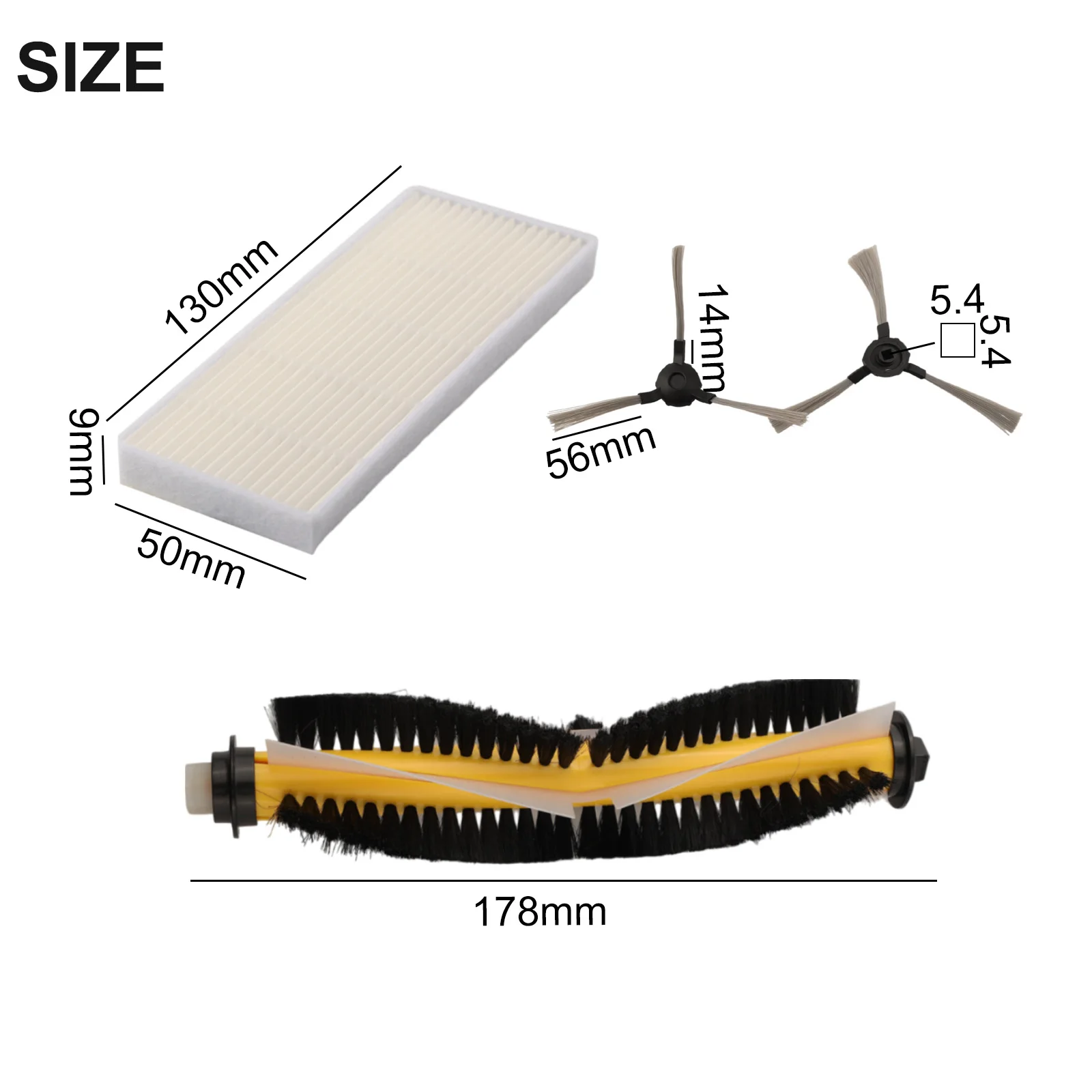 Vacuum Roller Side Brush Filter For Blaupunkt Bluebot XEASY BPK VCBB1XE Cleaning Power Tools Cleaner Parts