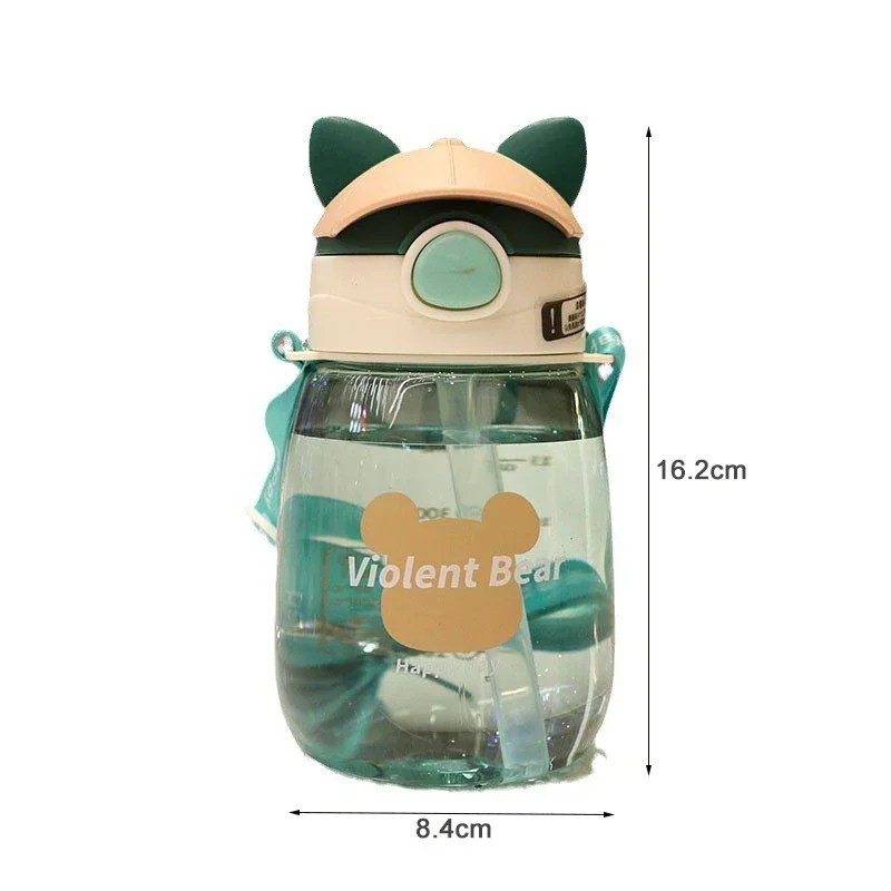 550 мл детские бутылки для воды с чашкой-непроливайкой креативные мультяшные