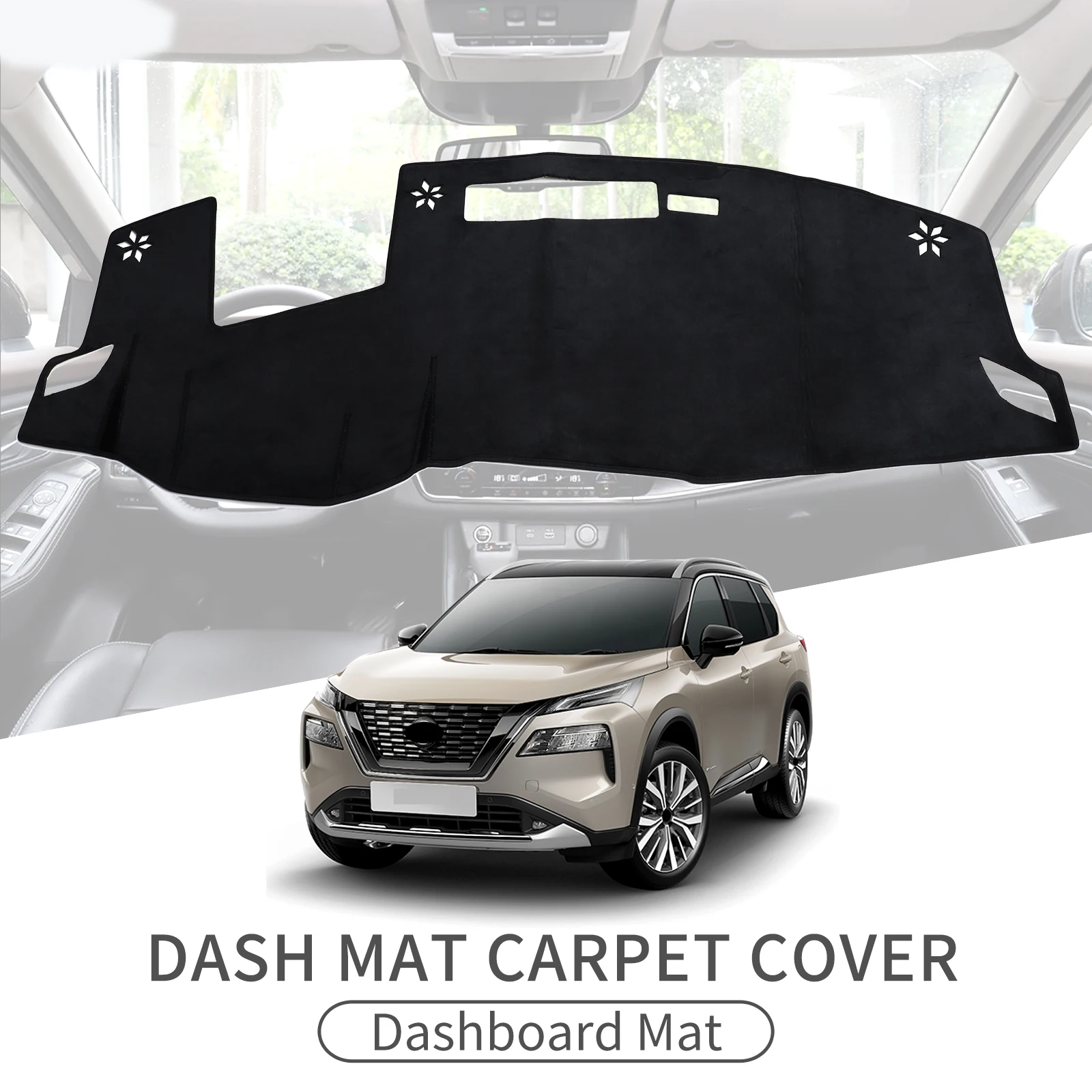 

Smabee Anti-Slip Dashboard Cover Pad for Nissan X-trail Rogue 2021 - 2023 Dashmat Dash Mat Sunshade Carpet Car Accessories
