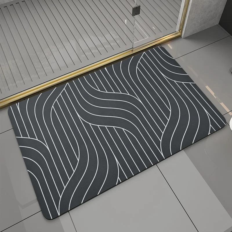

Полосатый абсорбирующий коврик для ванной, нескользящий коврик для ванной, скандинавский простой Придверный коврик для кухни, ванной, ковр...