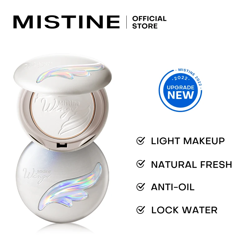 

MISTINE Pressed Compact Oil Control Waterproof Lightweight Makeup Press Long Lasting Face Powder SPF25 PA++
