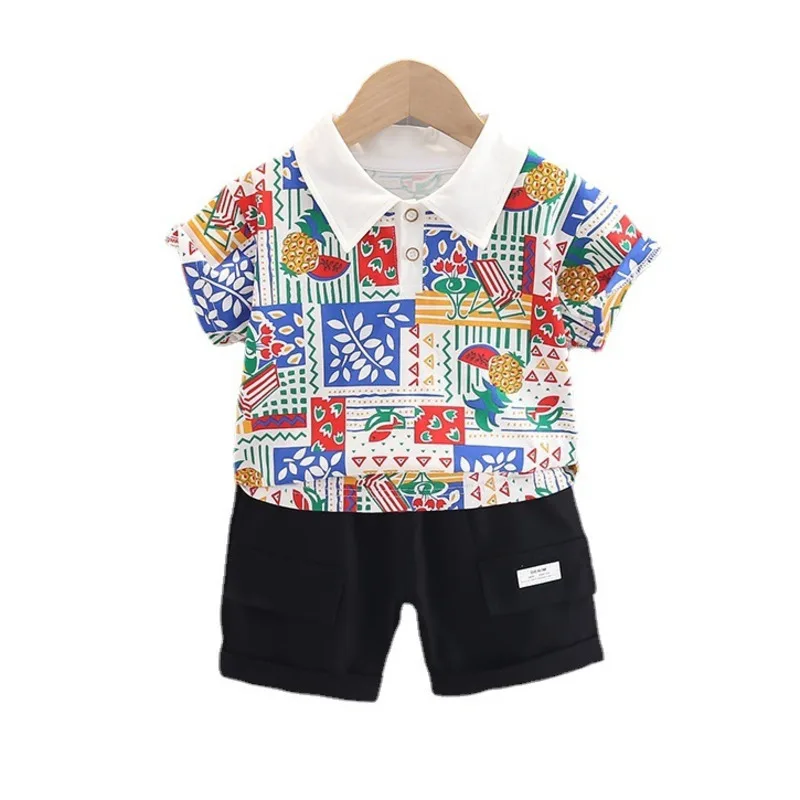 

New Summer Fashion Baby Clothes Suit Children Girls Boys Sports T-Shirt Shorts 2Pcs/Sets Toddler Casual Clothing Kids Tracksuits