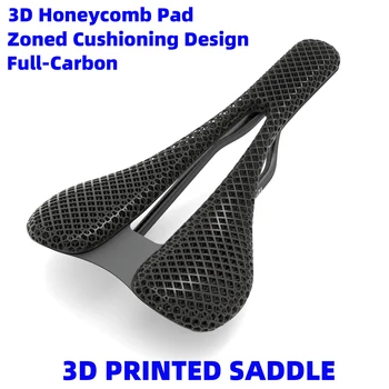 3D PRINTED carbon fiber saddle mtb saddle road bicycle carbon saddle honeycomb seat cushion bicycle parts