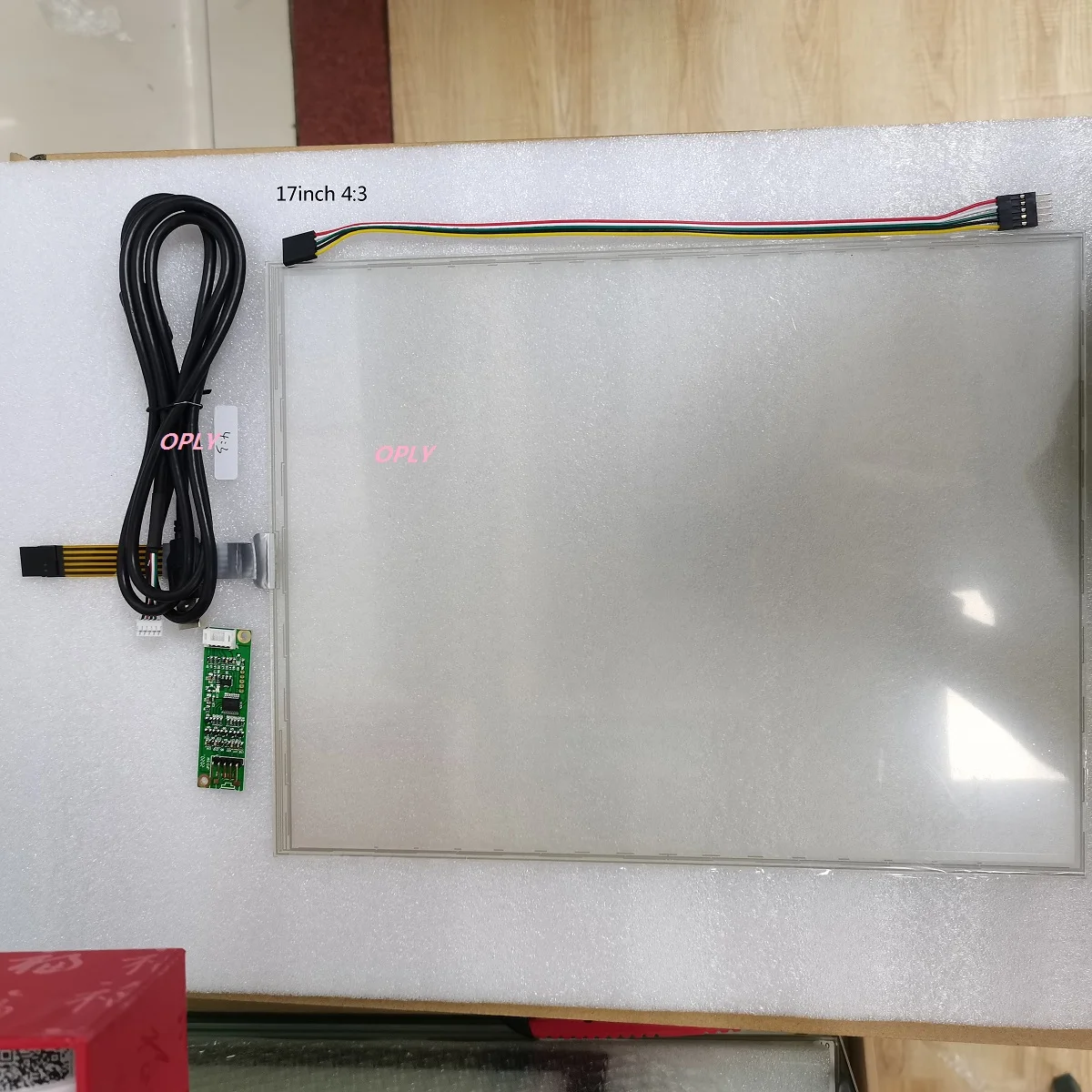 

5 Wire MM 4:3 17 inch 355*288 Resistive touch screen panel glass Thick for industrial advertising car display