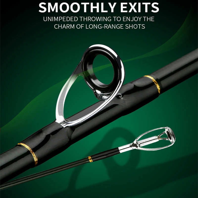 1.8-2.4M Casting Spinning Fishing Rod UltraLight Carbon Fiber Rod For Bass Pike Trout Fishing Caña De Pescar With Portable Bag