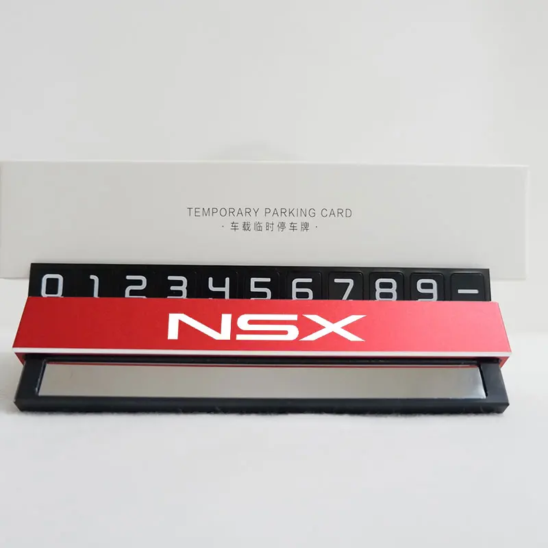 

Car-Styling Parking Card For Honda NSX Car Temporary Card Plate For Honda CITY Odyssey CRV HRV Legend VTi HR-V JAZZ PILOT