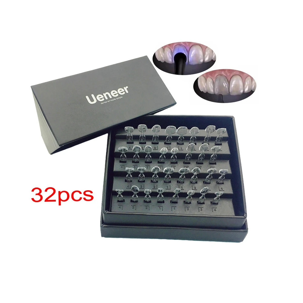 32pcs/Set Dental Veneers Mould Autoclave Composite Resin Mold Light Cure Fast Quick Anterior Front Teeth Whitening Tools
