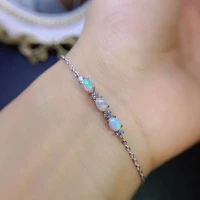 new fashion 925 sterling silver opal bracelet beads exquisite simple women bracelet fine jewelry accessories bracelet for women
