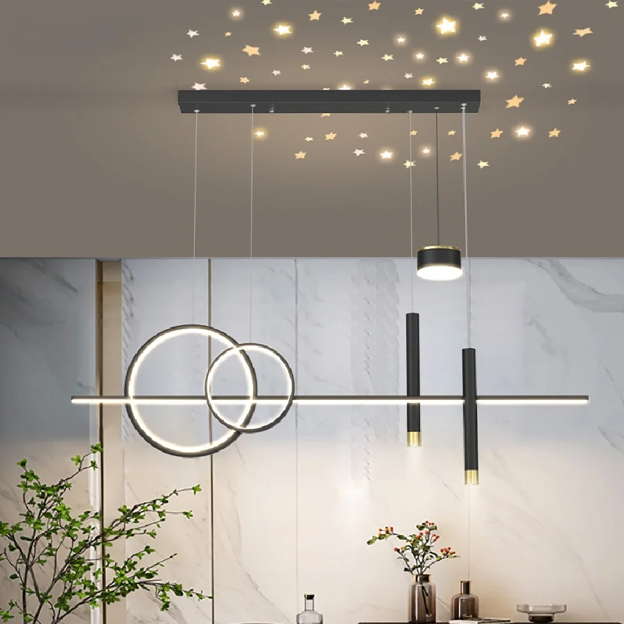 

Table LED Stars Projection Chandelier Modern LED Hanging Lamp Indoor Lighting for Dining Bar Trend Decoration LED Lighting