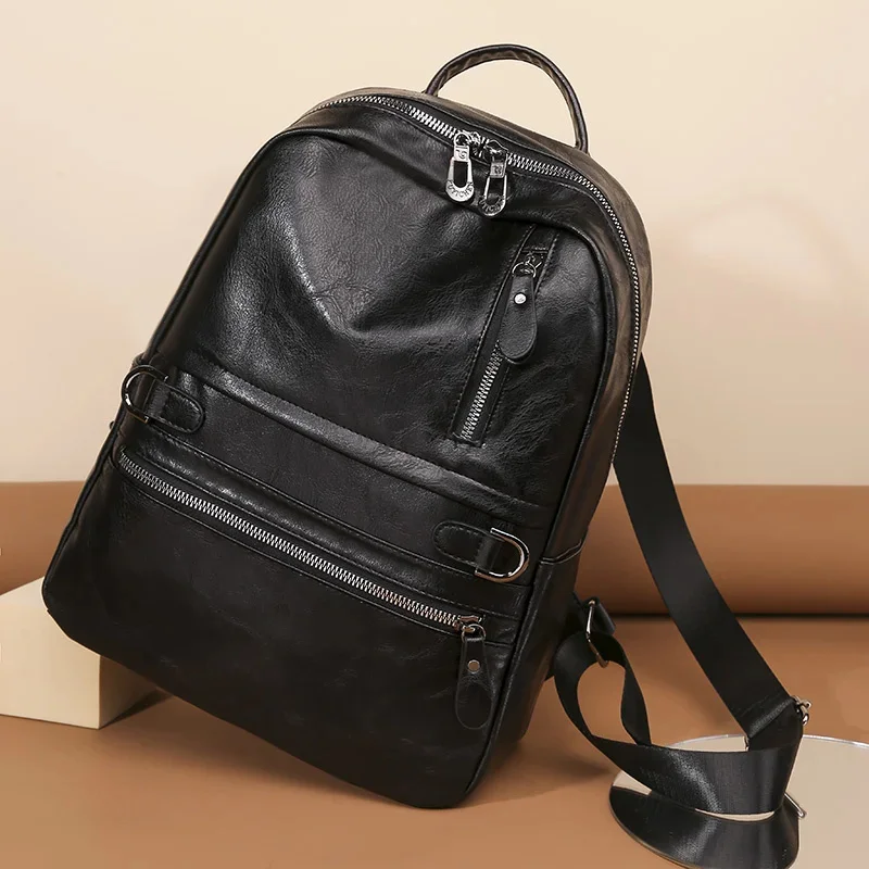 

Многофункциональные дорожные сумки, винтажный вместительный ранец из воловьей кожи для женщин, школьный роскошный портфель