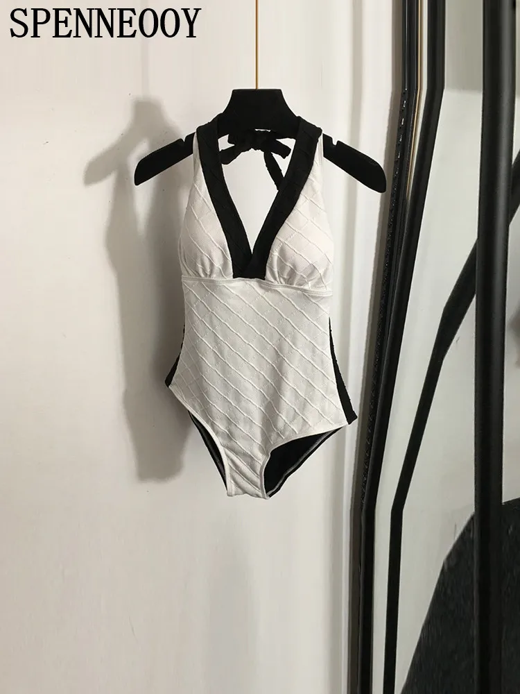 SPENNEOOY модный подиумный летний пляжный стиль сексуальный белый цвет купальники