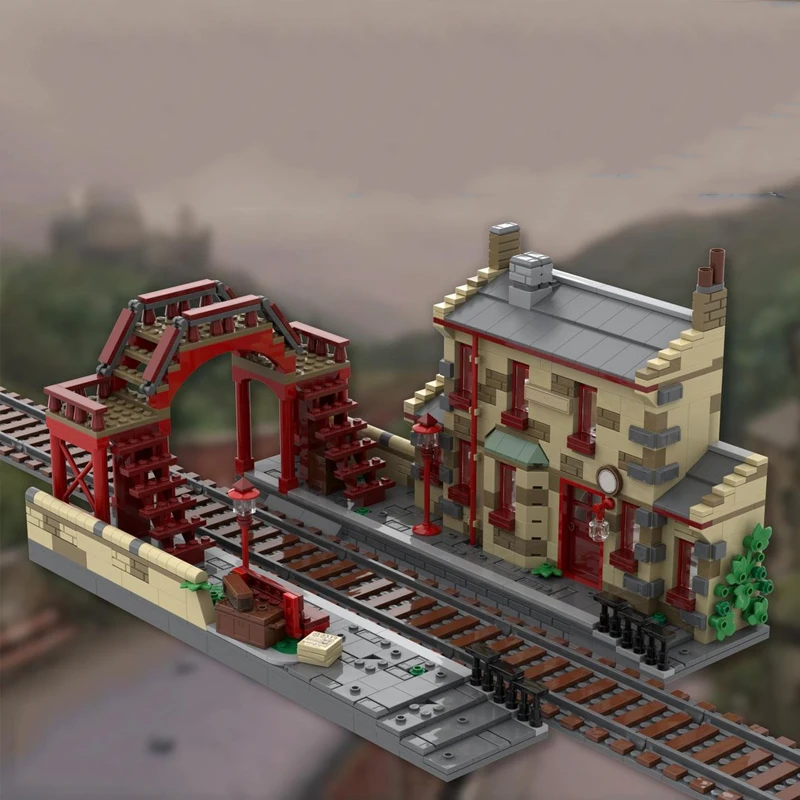 Фото Конструктор «магический киногород» Bricklink 76423, железнодорожная станция, философский камень, архитектура, наборы строительных блоков, детские игрушки, подарок №3