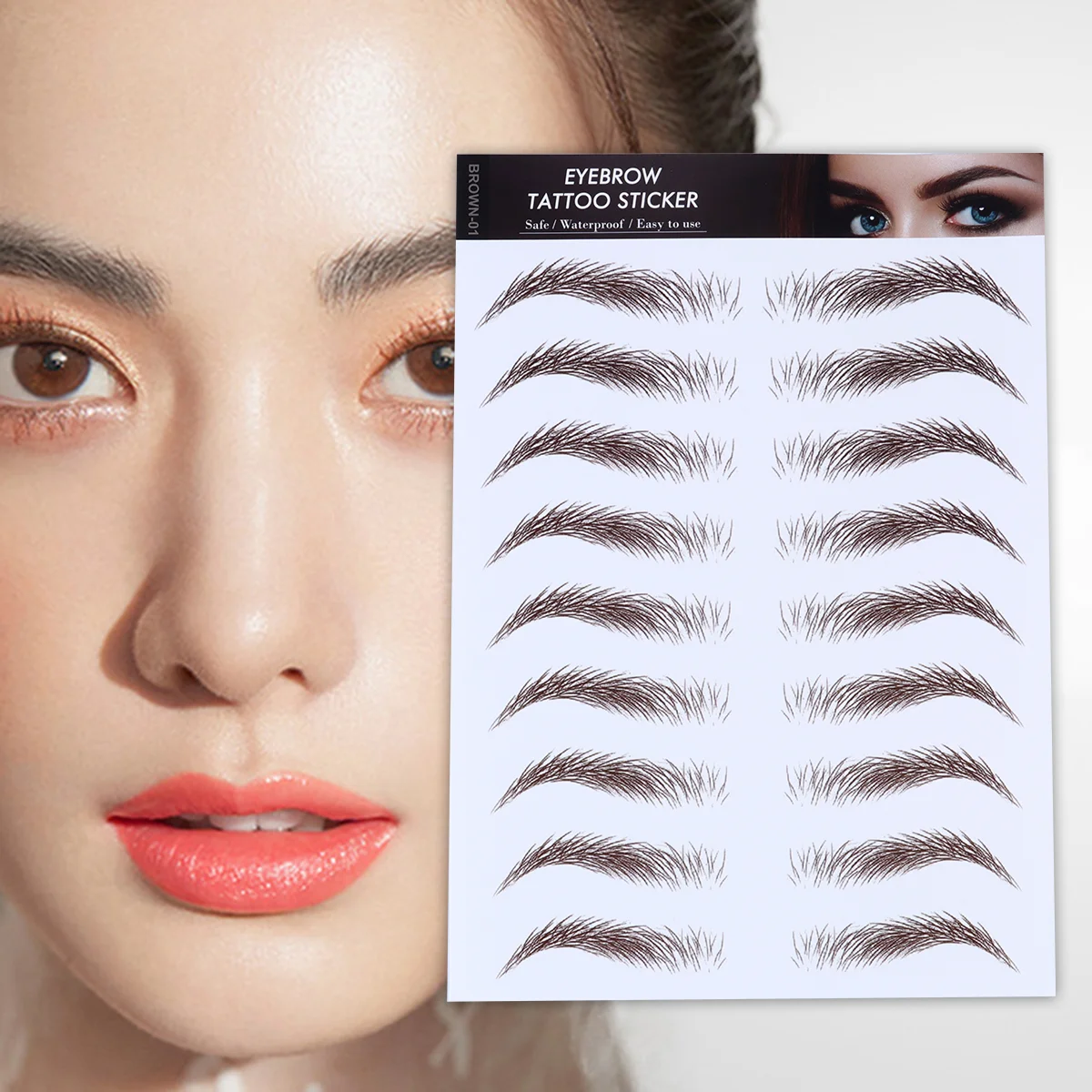 

Water Transfer Tattoo Sticker Eyebrow Stickers Blush Makeup 6D Hair-Like Eyebrows