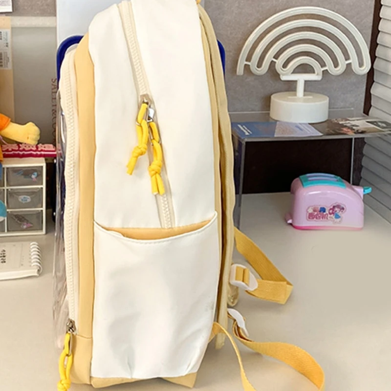 Прозрачный рюкзак из ПВХ школьная сумка мультяшный эстетический походный