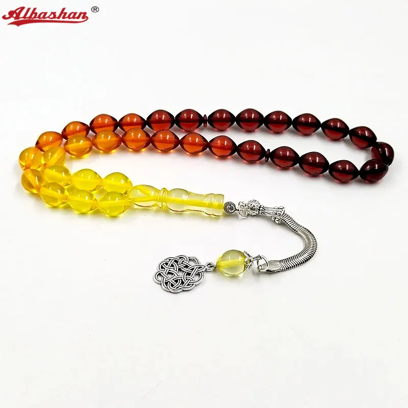 

Красный браслет Tasbih Misbaha из смолы, четки, бусины, молитвенные бусины