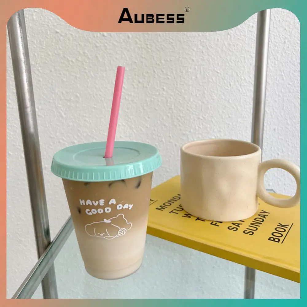 

For Coffee Juice Milk Tea Portable Straw Cup Cups And Mugs Kids Water Bottle Reusable Plastic Tumbler Drinkware Wholesale Kawaii