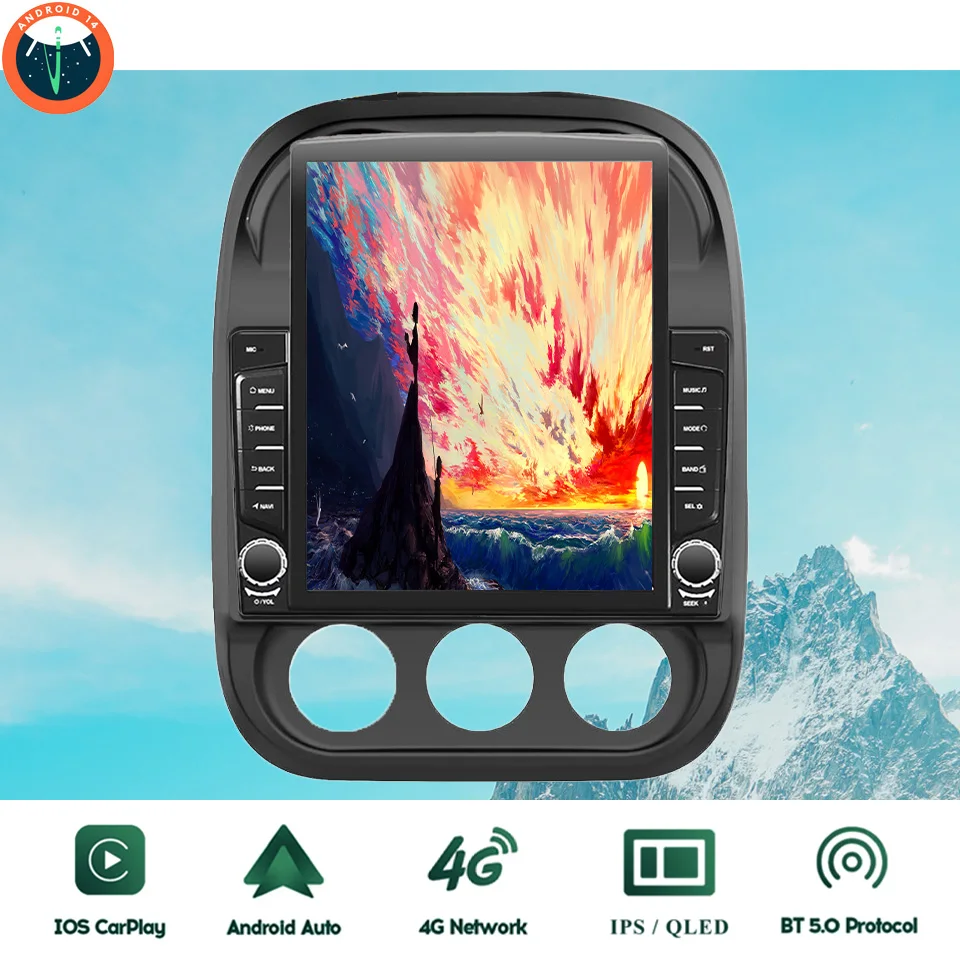 

Android 14 8G + 128G автомобильный радиоприемник стерео видео аудио DVD плеер для JEEP Compass Patriot 2010 2012 2014 2016 головное устройство GPS-навигация